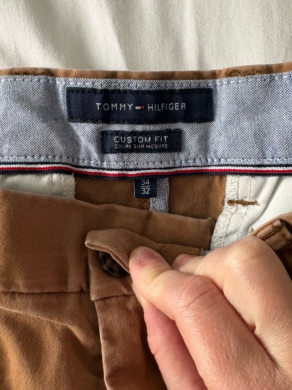 Tommy Hilfiger Custom Fit Chinos - Cognac Brown